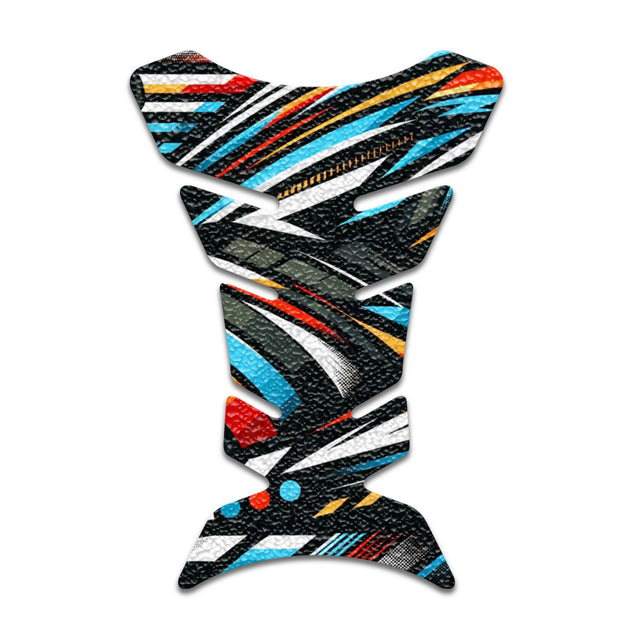 Motorcycle Tank Protectors Tank Pad Gas Anti Slip Pattern Fish Bone Vintage Wave - StickerBao Wheel Sticker Store