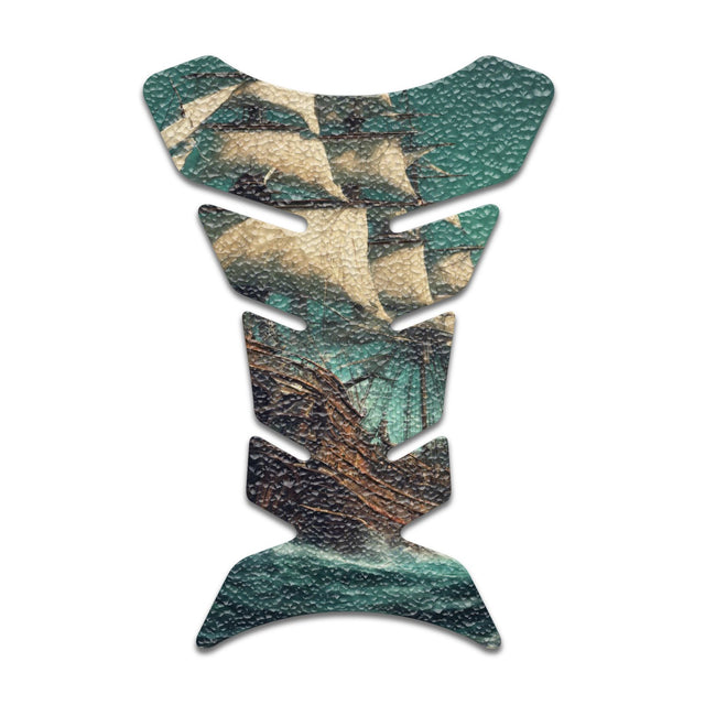 Motorcycle Tank Protectors Tank Pad Gas Anti Slip Pattern Fish Bone Japanese Sci Fi