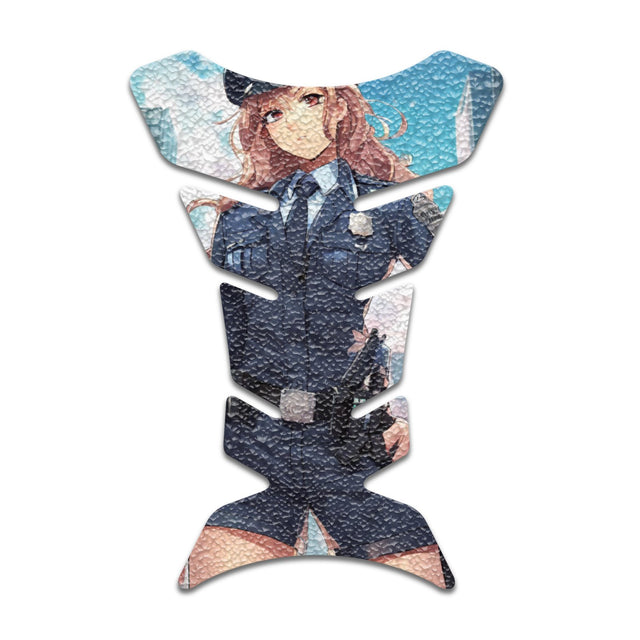 Motorcycle Tank Protectors Tank Pad Gas Anti Slip Pattern Fish Bone Anime Artistic