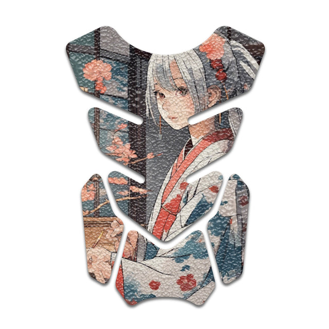 Motorcycle Tank Protectors Gas Tank Pad Shield Anti Slip Pattern Abstract Anime