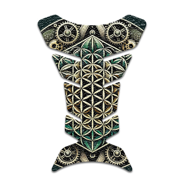 Motorcycle Tank Protectors Tank Pad Gas Anti Slip Pattern Fish Bone Japanese Sci Fi