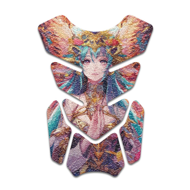 Motorcycle Tank Protectors Gas Tank Pad Shield Anti Slip Pattern Abstract Anime