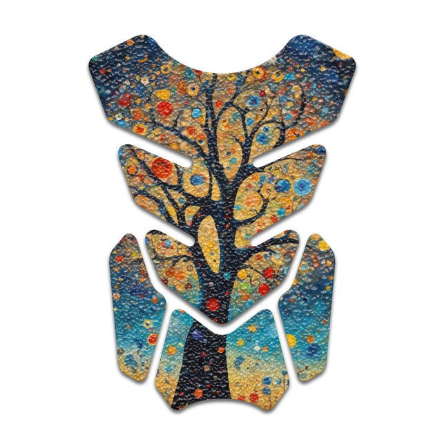 Motorcycle Tank Protectors Gas Tank Pad Shield Anti Slip Pattern Vintage Wave - StickerBao Wheel Sticker Store