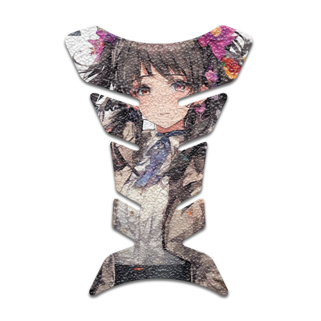 Motorcycle Tank Protectors Tank Pad Gas Anti Slip Pattern Fish Bone Anime Artistic