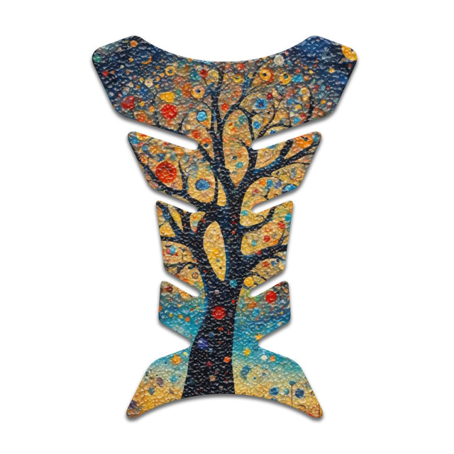 Motorcycle Tank Protectors Tank Pad Gas Anti Slip Pattern Fish Bone Vintage Wave - StickerBao Wheel Sticker Store