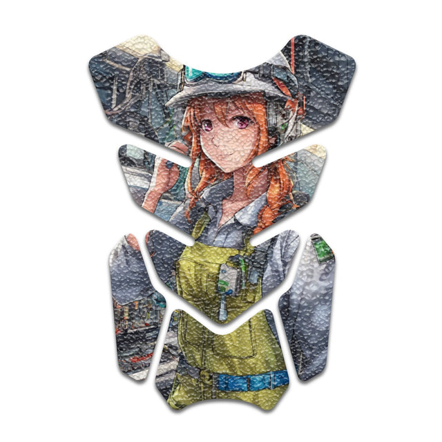 Motorcycle Tank Protectors Gas Tank Pad Shield Anti Slip Pattern Abstract Anime