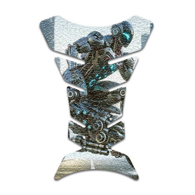 Motorcycle Tank Protectors Tank Pad Gas Anti Slip Pattern Fish Bone Vintage Wave - StickerBao Wheel Sticker Store