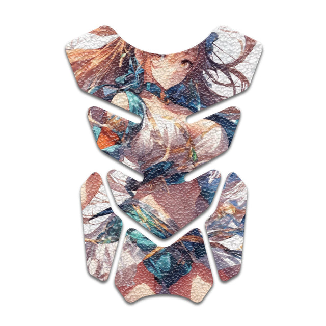 Motorcycle Tank Protectors Gas Tank Pad Shield Anti Slip Pattern Anime Artistic