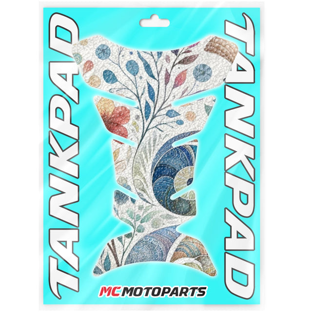 Motorcycle Tank Protectors Tank Pad Gas Anti Slip Pattern Fish Bone Neon Fantasy Art