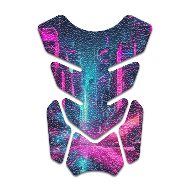Motorcycle Tank Protectors Gas Tank Pad Shield Anti Slip Pattern Neon Fantasy Art