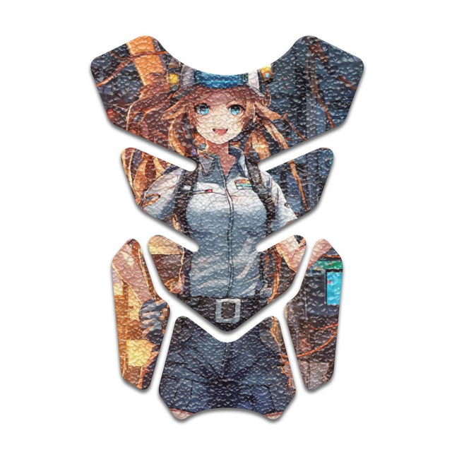 Motorcycle Tank Protectors Gas Tank Pad Shield Anti Slip Pattern Abstract Anime