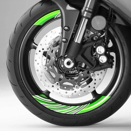 17 inch Rim Wheel Stickers STRIPE01 Stripe 2-Piece Decal | For Honda VFR800F VFR1200F VFR800X StickerBao