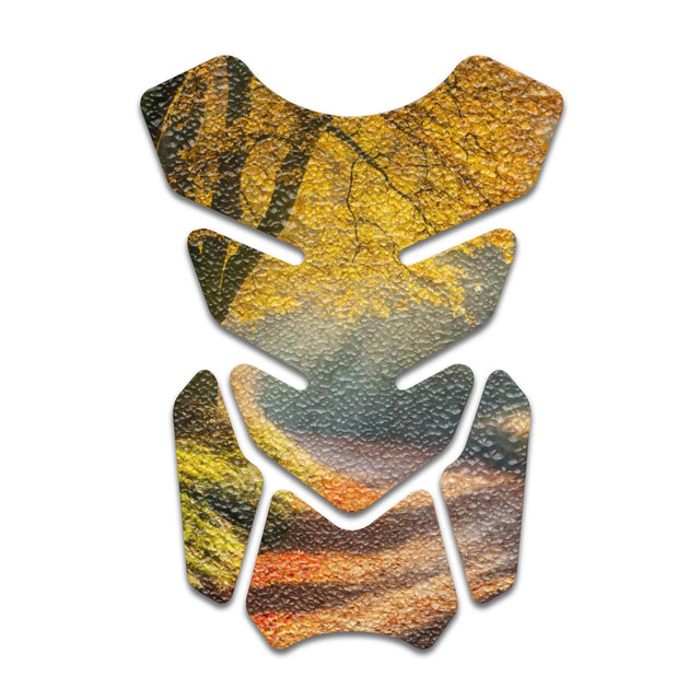 Motorcycle Tank Protectors Gas Tank Pad Shield Anti Slip Pattern Vintage Wave - StickerBao Wheel Sticker Store