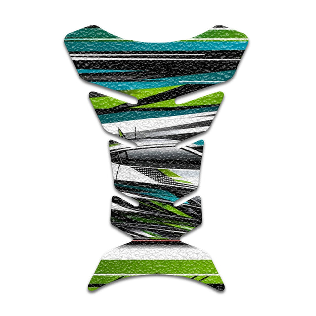 Motorcycle Tank Protectors Tank Pad Gas Anti Slip Pattern Fish Bone Vintage Wave - StickerBao Wheel Sticker Store