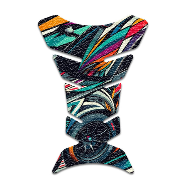 Motorcycle Tank Protectors Tank Pad Gas Anti Slip Pattern Fish Bone Abstract Anime