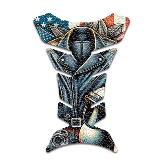 Motorcycle Tank Protectors Tank Pad Gas Anti Slip Pattern Fish Bone Abstract Anime