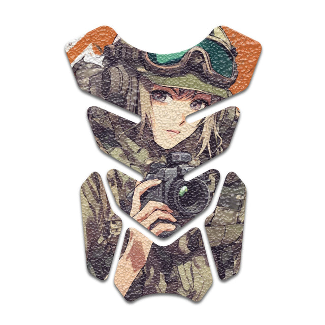 Motorcycle Tank Protectors Gas Tank Pad Shield Anti Slip Pattern Abstract Anime