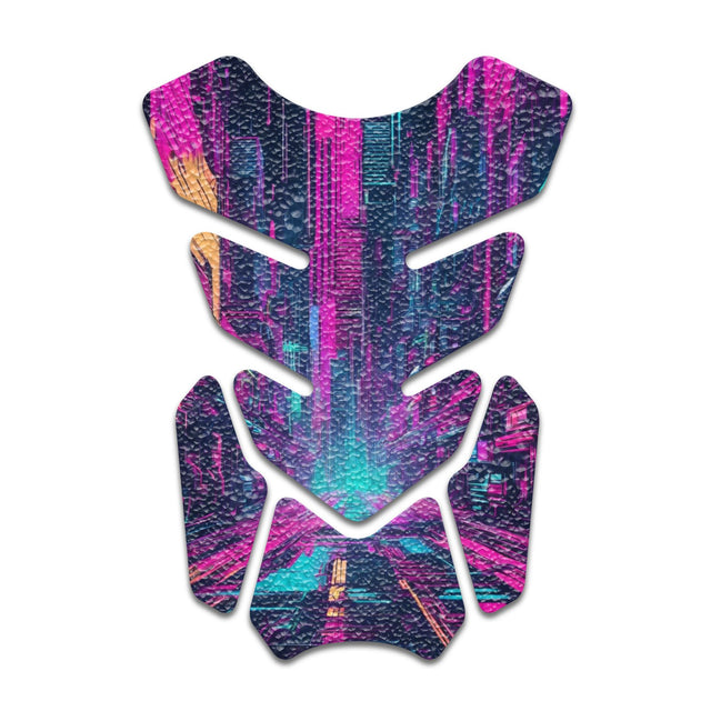 Motorcycle Tank Protectors Gas Tank Pad Shield Anti Slip Pattern Neon Fantasy Art