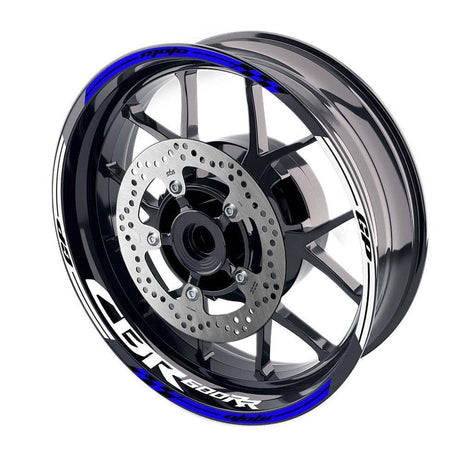 For Honda CBR600RR Logo MOTO 17 inch Rim Wheel Stickers GP01 Racing Check.