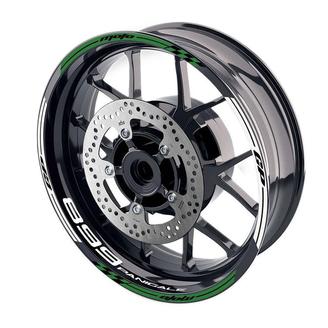 For Ducati 899 Panigale Logo MOTO 17 inch Rim Wheel Stickers GP01 Racing Check.
