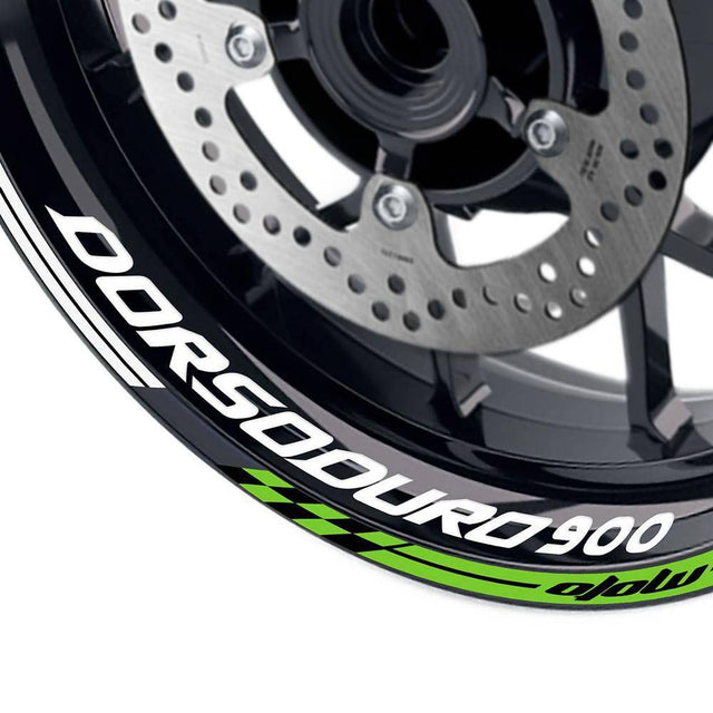 For Aprilia Dorsoduro 900 Logo MOTO 17 inch Rim Wheel Stickers GP01 Racing Check.