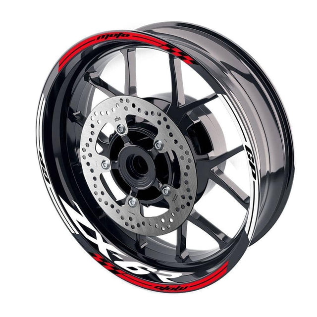 For Kawasaki ZX6R Ninja ZX636 Logo MOTO 17 inch Rim Wheel Stickers GP01 Racing Check.