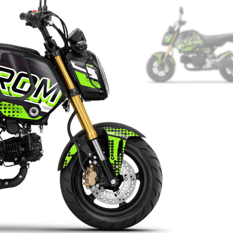 Green Honda GROM Fairing Wrap Graphic Vinyl Decal Sticker 002