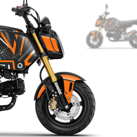 Orange Honda GROM Fairing Wrap Graphic Vinyl Decal Sticker 003