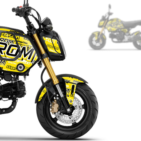 Yellow Honda GROM Fairing Wrap Graphic Vinyl Decal Sticker 005