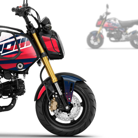 Red Honda GROM Fairing Wrap Graphic Vinyl Decal Sticker 007