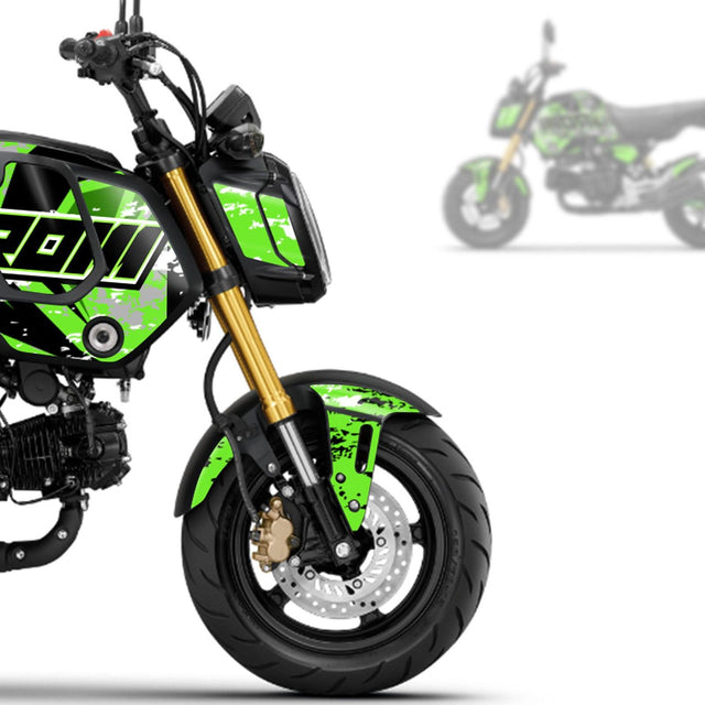 Green Honda GROM Fairing Wrap Graphic Vinyl Decal Sticker 008