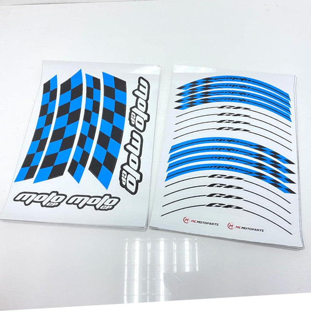 StickerBao Aqua GP01 Platinum Inner Edge Rim Sticker Universal Motorcycle 17 inch Rim Wheel Decal Check For Triumph