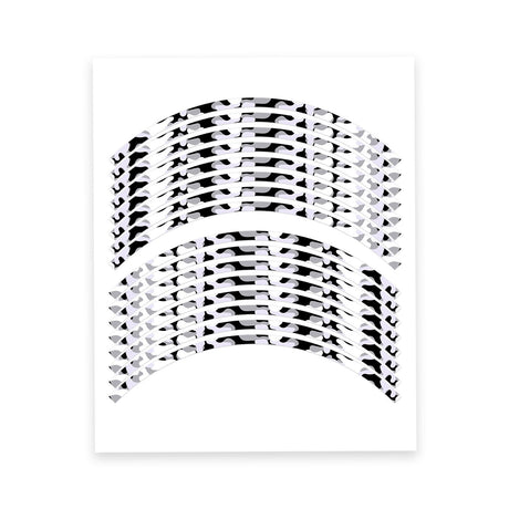 StickerBao White 17 inch F1B Camouflage Standard Edge Rim Sticker Universal Motorcycle Wheel Stripe Decal For Kawasaki