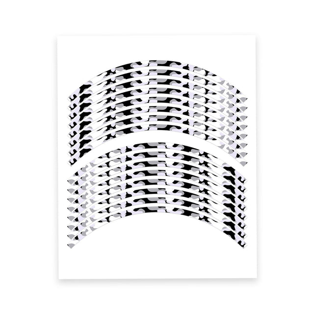 StickerBao White F1B Camouflage Standard Edge Rim Sticker Universal Motorcycle 17 inch Wheel Stripe Decal For Ducati