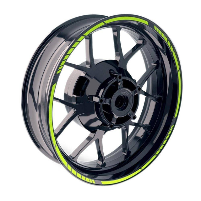 17 inch Rim Wheel Stickers S02B Strip Stripes Black Rim Skin Decal Tapes | For Suzuki GSX-R 600 750 1000.