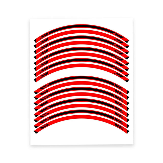 17 inch Rim Wheel Stickers S03B Eyebrow Stripes Black Rim Skin Decal Tapes | For Yamaha YZF R7 R6 R3 R1.