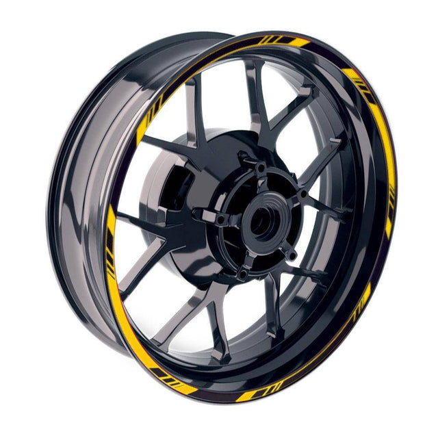 17 inch Rim Wheel Stickers S03B Eyebrow Stripes Black Rim Skin Decal Tapes | For Yamaha YZF R7 R6 R3 R1.