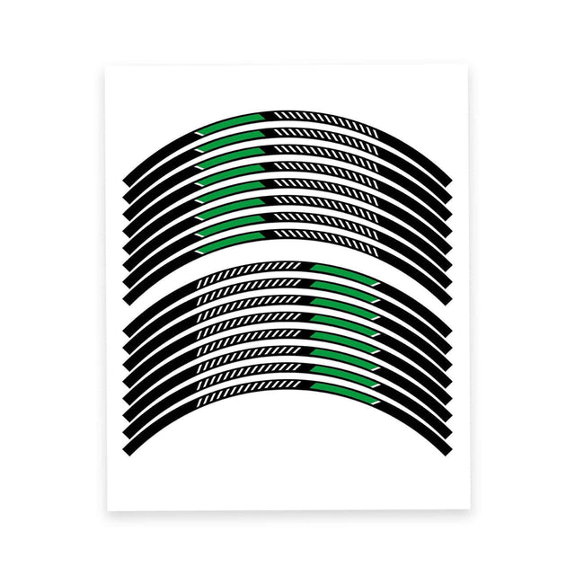 17 inch Rim Wheel Stickers S05B Stripes Black Rim Skin Decal Tapes | For Triumph Daytona  600 675 765.