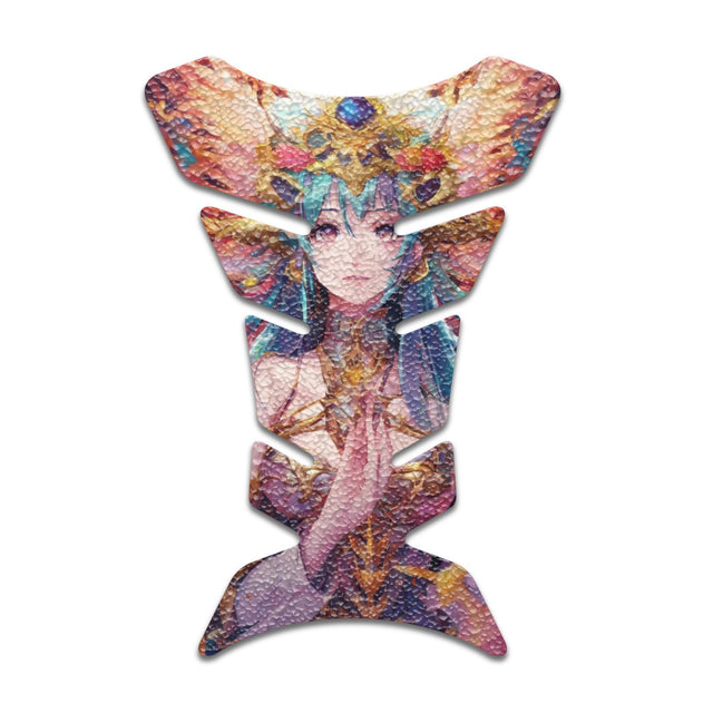 Motorcycle Tank Protectors Tank Pad Gas Anti Slip Pattern Fish Bone Abstract Anime