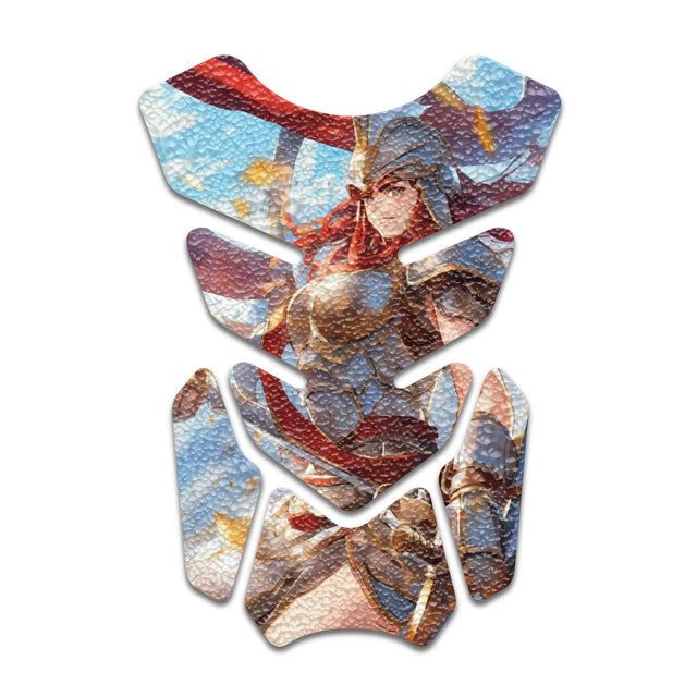 Motorcycle Tank Protectors Gas Tank Pad Shield Anti Slip Pattern Vintage Wave - StickerBao Wheel Sticker Store