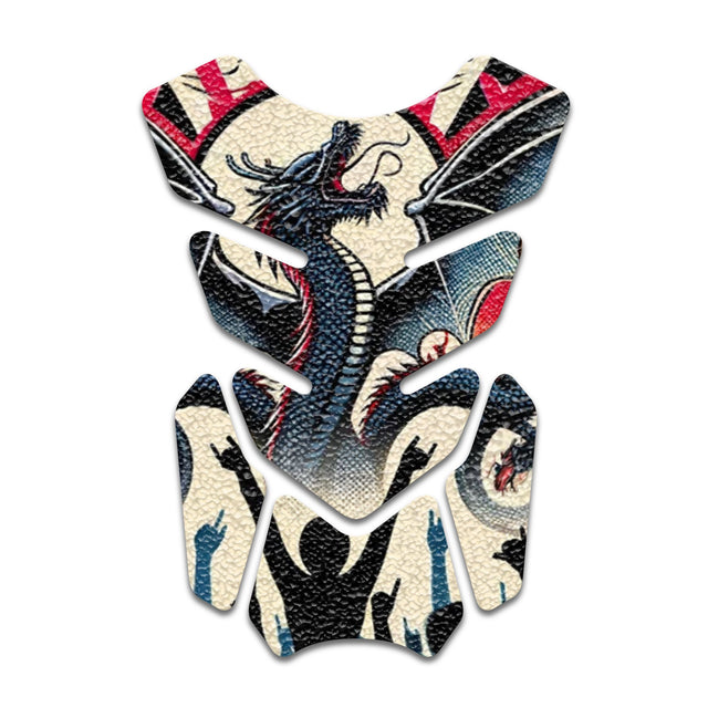 Motorcycle Tank Protectors Gas Tank Pad Shield Anti Slip Pattern Neon Fantasy Art