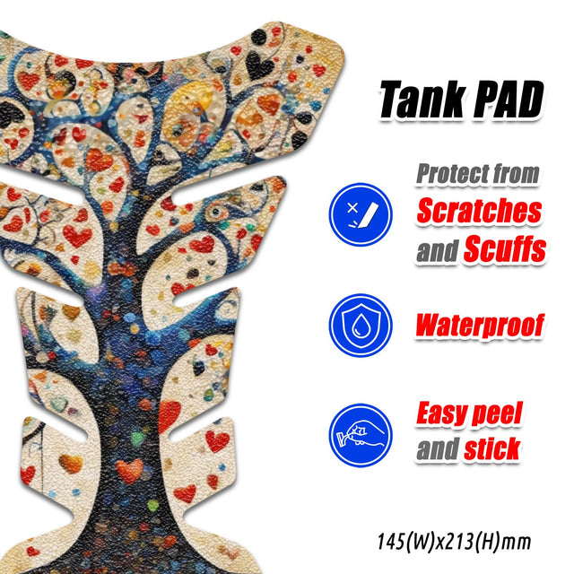 Motorcycle Tank Protectors Tank Pad Gas Anti Slip Pattern Fish Bone Japanese Sci Fi