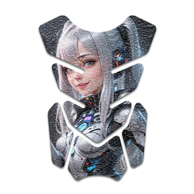 Motorcycle Tank Protectors Gas Tank Pad Shield Anti Slip Pattern Vintage Wave - StickerBao Wheel Sticker Store