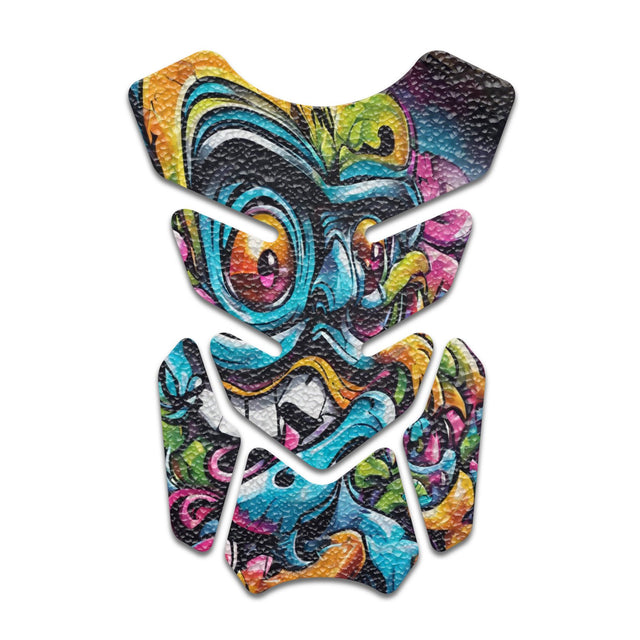 Motorcycle Tank Protectors Gas Tank Pad Shield Anti Slip Pattern Neon Fantasy Art