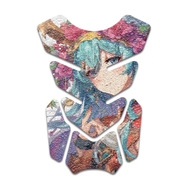 Motorcycle Tank Protectors Gas Tank Pad Shield Anti Slip Pattern Anime Artistic