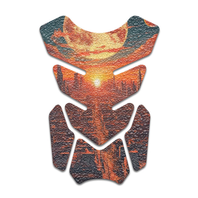 Motorcycle Tank Protectors Gas Tank Pad Shield Anti Slip Pattern Japanese Sci Fi