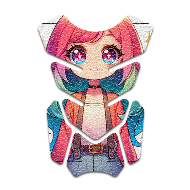 Motorcycle Tank Protectors Gas Tank Pad Shield Anti Slip Pattern Vintage Wave - StickerBao Wheel Sticker Store