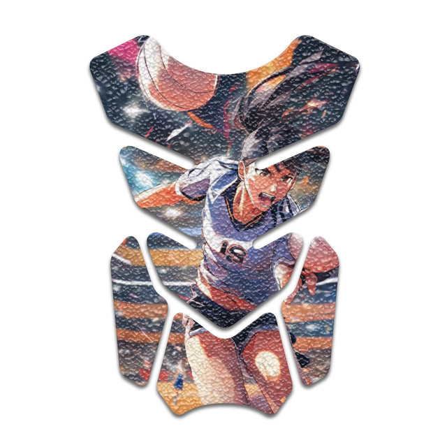 Motorcycle Tank Protectors Gas Tank Pad Shield Anti Slip Pattern Vintage Wave - StickerBao Wheel Sticker Store