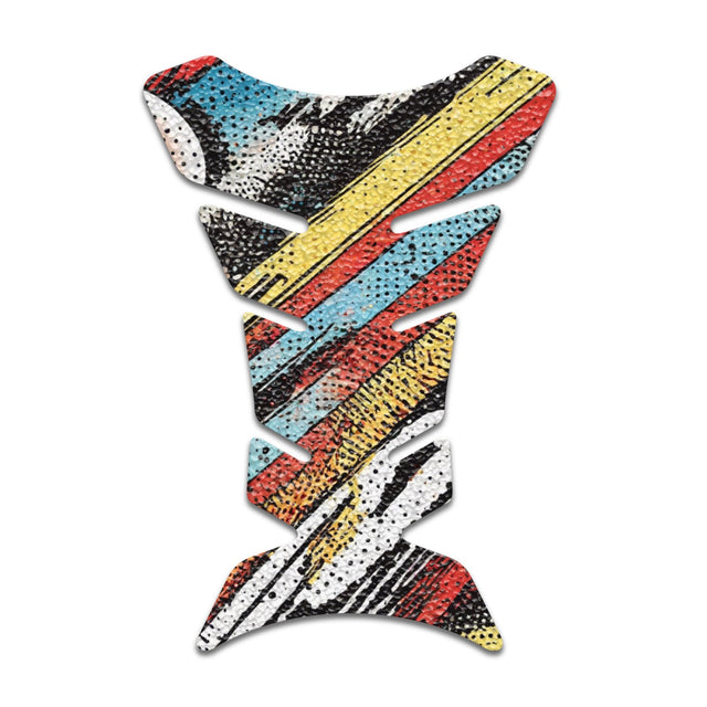 Motorcycle Tank Protectors Tank Pad Gas Anti Slip Pattern Fish Bone Neon Fantasy Art
