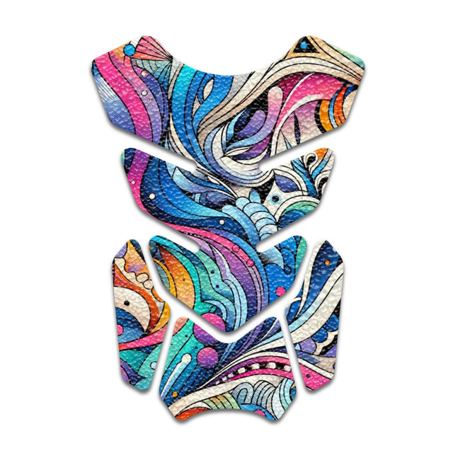 Motorcycle Tank Protectors Gas Tank Pad Shield Anti Slip Pattern Abstract Anime